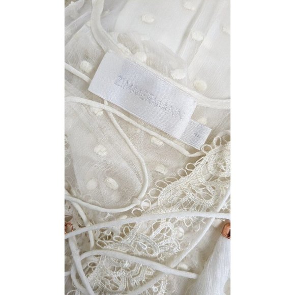 Zimmermann Oleander Lattice Playsuit Silk Size 1 / 10 - Picture 16 of 16